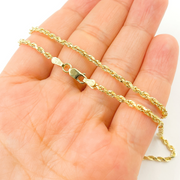 14K30. 14K Solid Gold Rope Necklace
